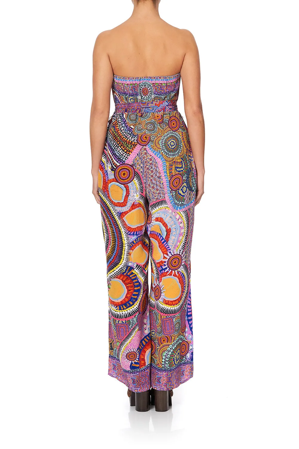 TIE WAIST STRAPLESS JUMPSUIT WARLU DREAMING