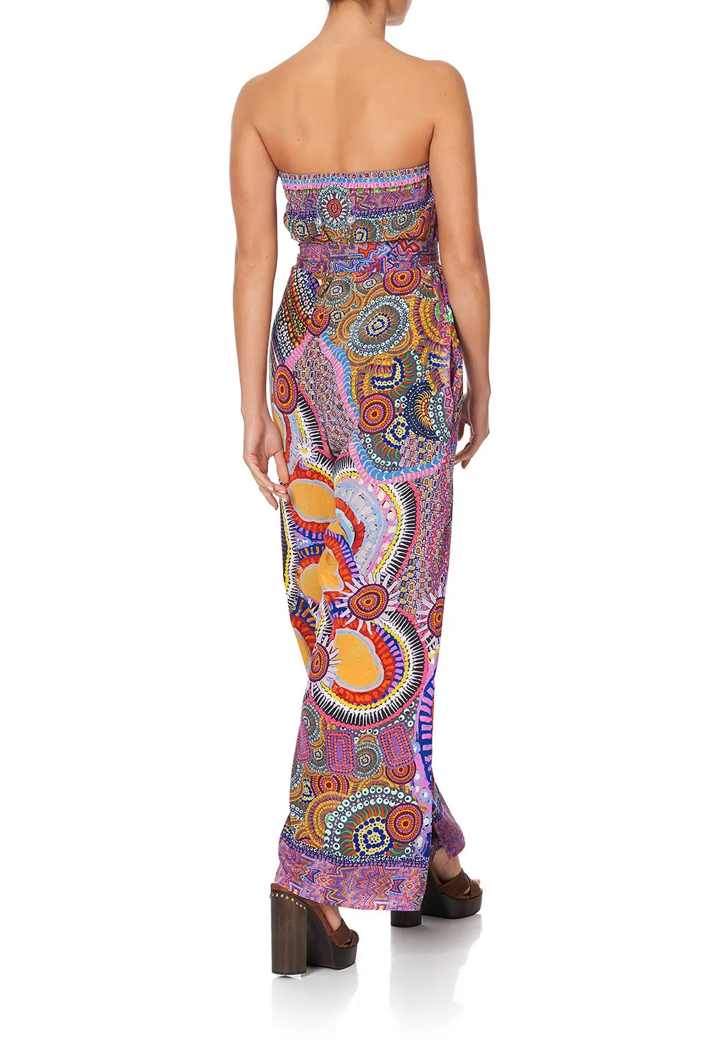 TIE WAIST STRAPLESS JUMPSUIT WARLU DREAMING