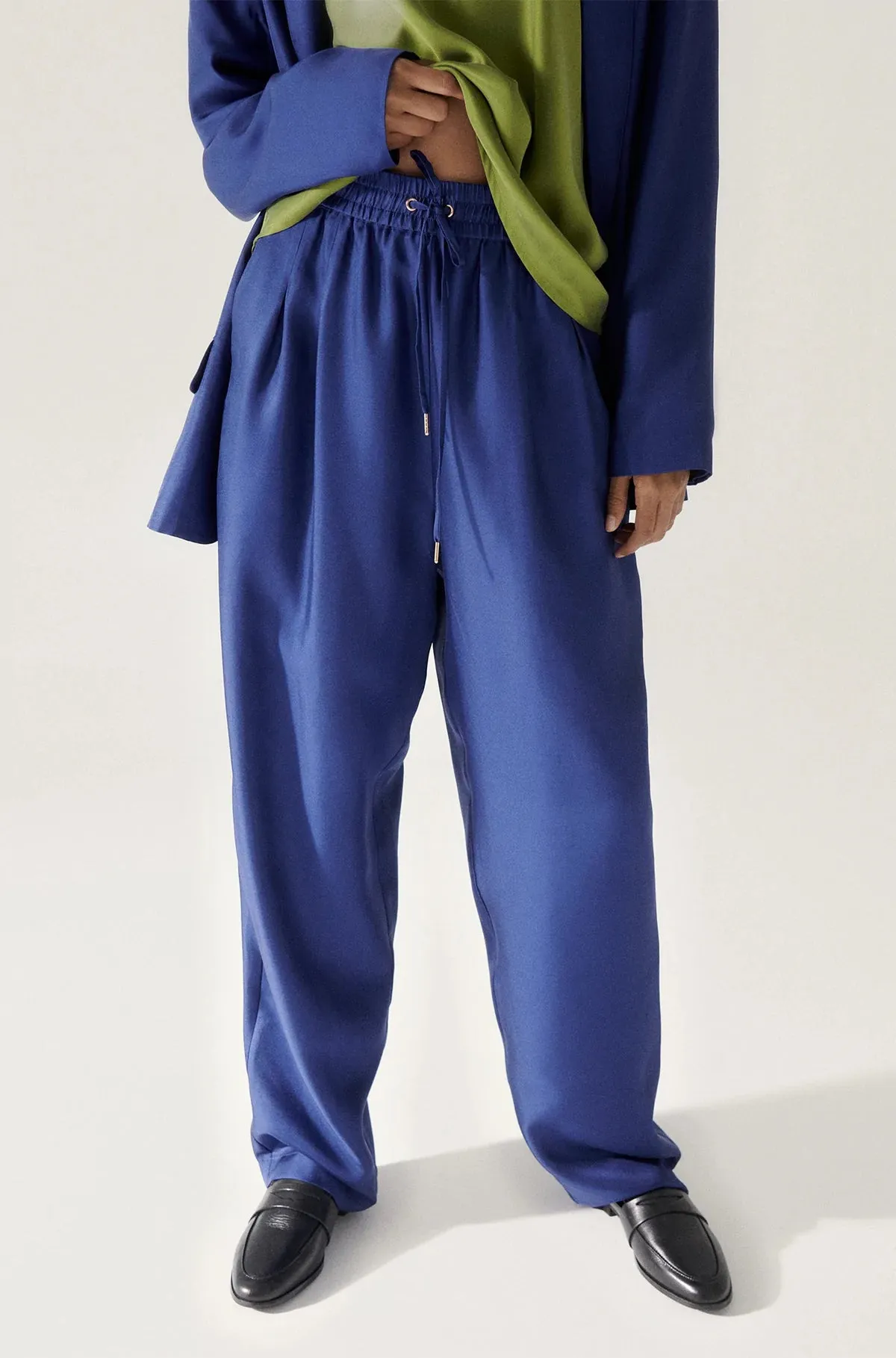 Twill Slouch Pants Karner Blue