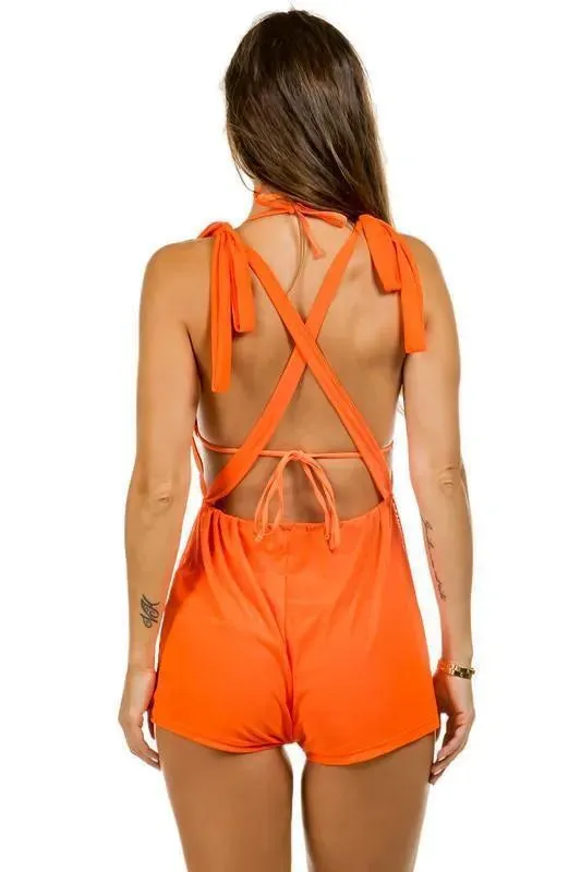 Two Piece Swimsuit with Jumpsuit Coverup