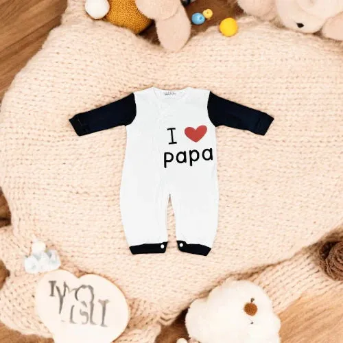 Unisex Baby I Love You Papa Cotton Jumpsuit