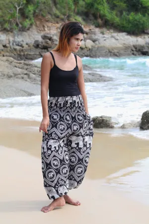 Unisex Harem Pants / Black Pants / Elephant Pants / Hippie Pants / Bohemian Pants / Yoga Pants / Boho Casual / Baggy Pants / Summer festival