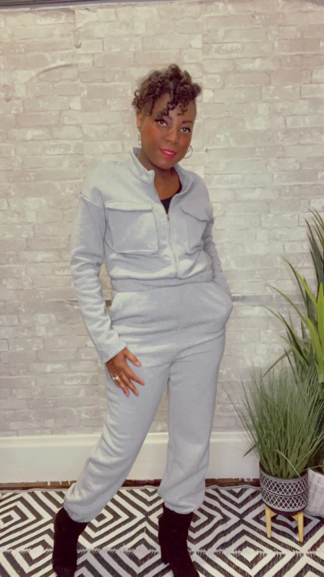 Upgrade Brushed French Terry Jumpsuit w/ pockets