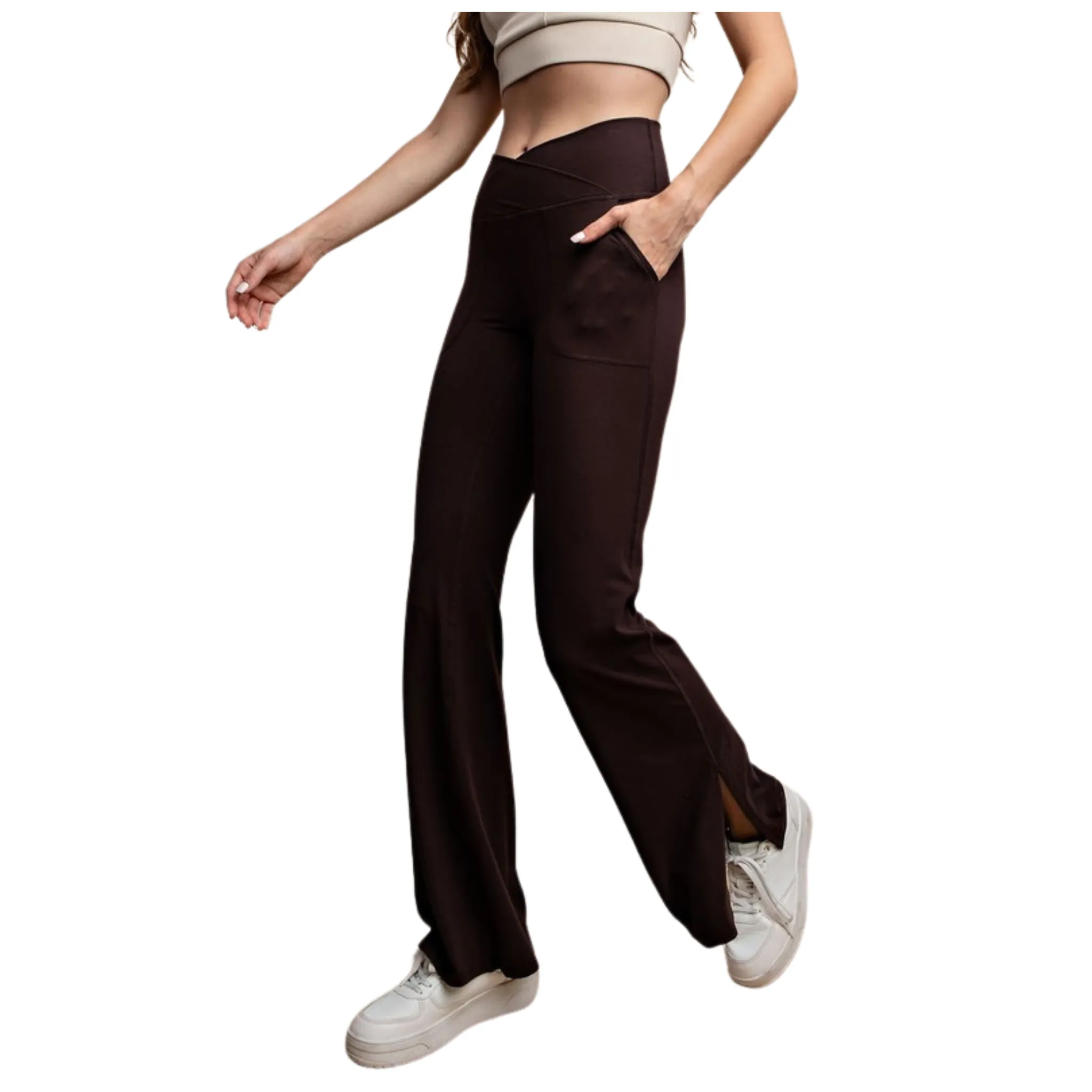 V Waist Flared Yoga Pants