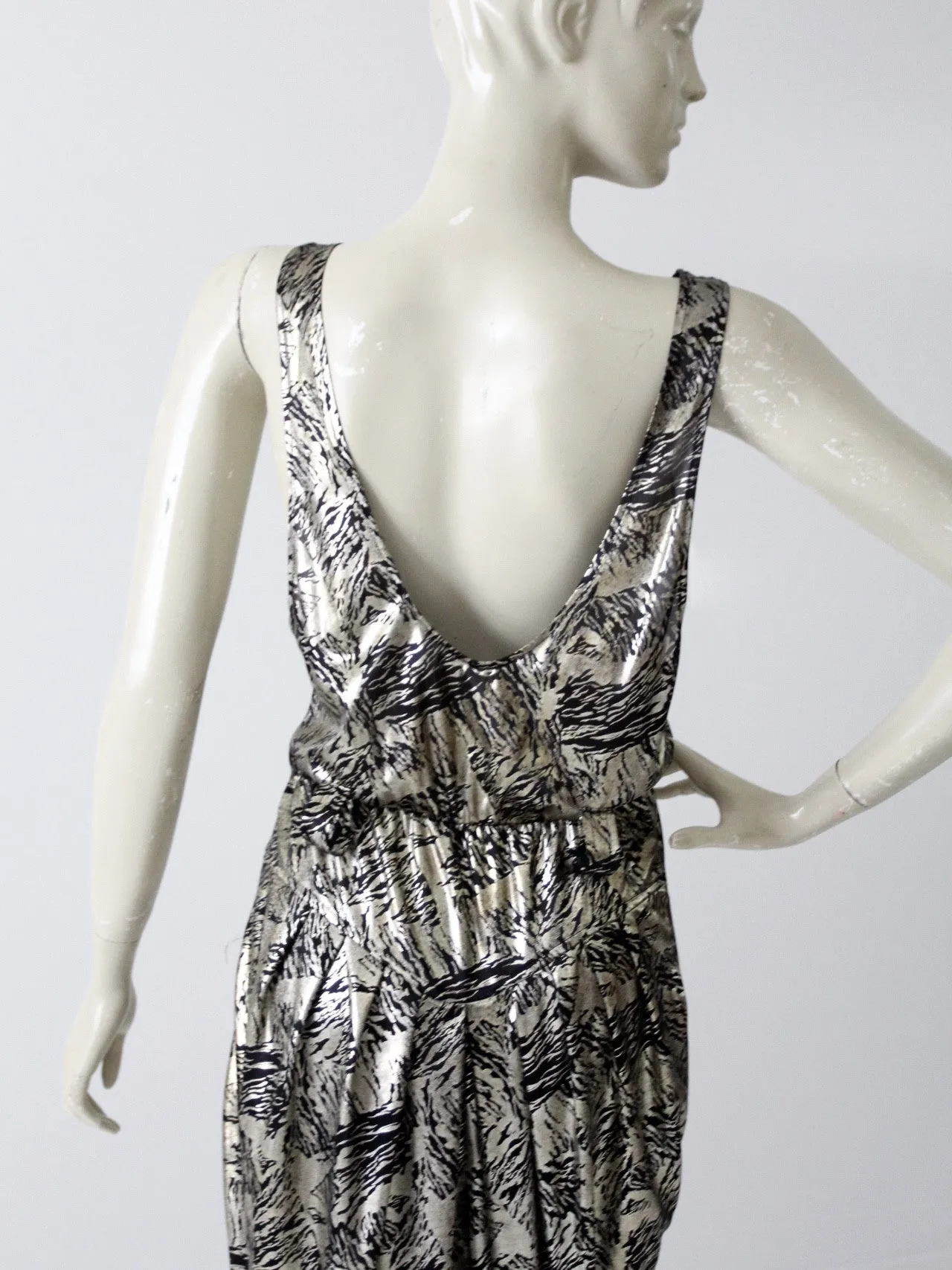 vintage 80s metallic jumpsuit