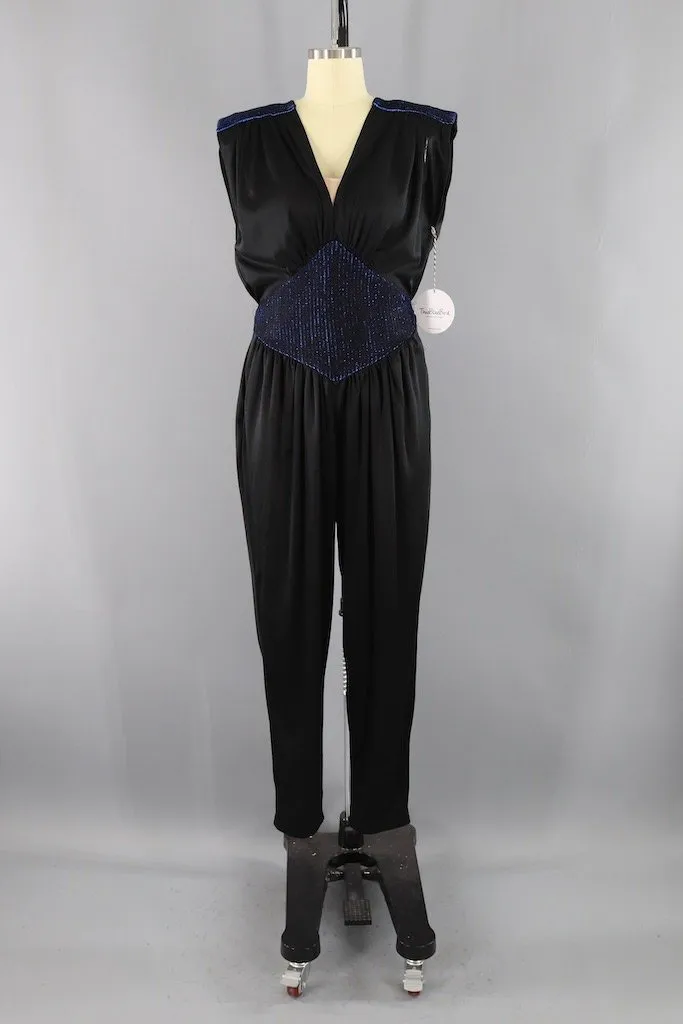 Vintage Black Disco Jumpsuit