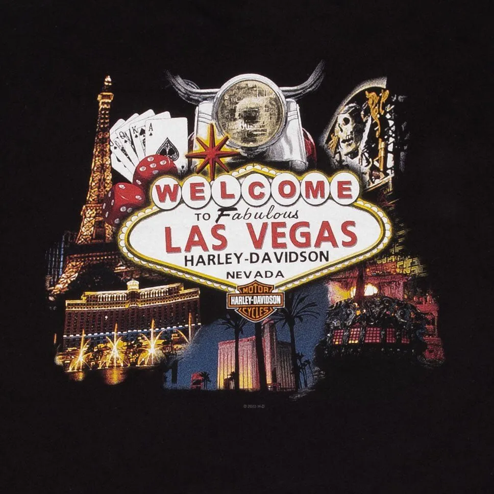 VINTAGE HARLEY DAVIDSON LAS VEGAS LONG SLEEVE TEE SHIRT 2005 SIZE 3XL