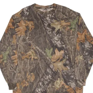 VINTAGE HUNTING MOSSY OAK BREAK UP CAMO LONG SLEEVE TEE SHIRT SIZE XL