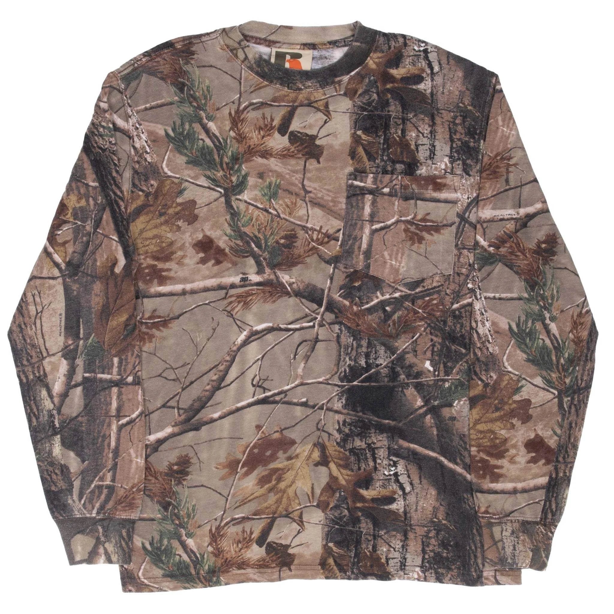 VINTAGE HUNTING REALTREE APHD CAMO LONG SLEEVE POCKET TEE SHIRT SMALL