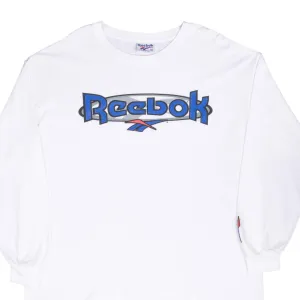 VINTAGE REEBOK SPELLOUT 1990S LONG SLEEVE TEE SHIRT XL MADE IN USA