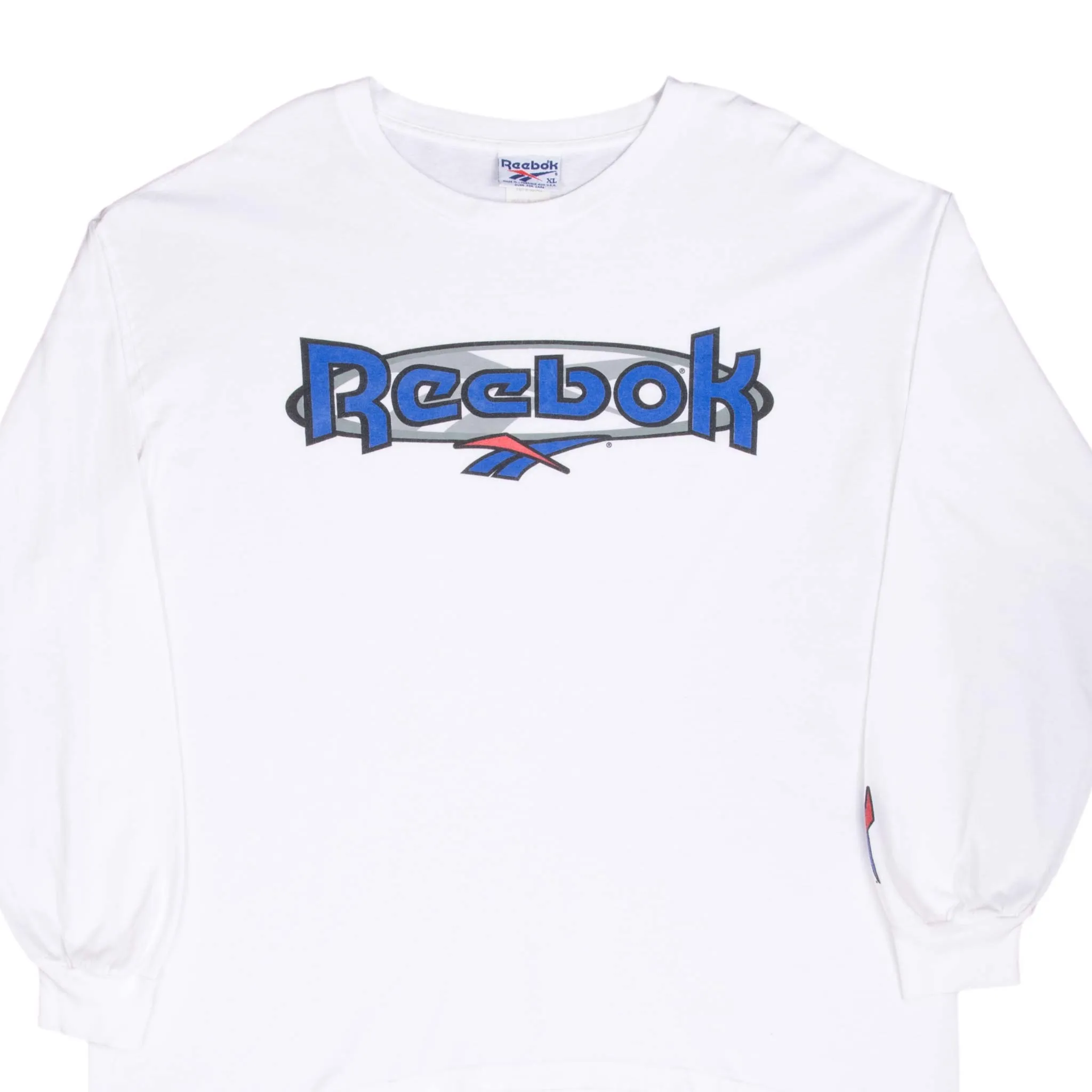 VINTAGE REEBOK SPELLOUT 1990S LONG SLEEVE TEE SHIRT XL MADE IN USA