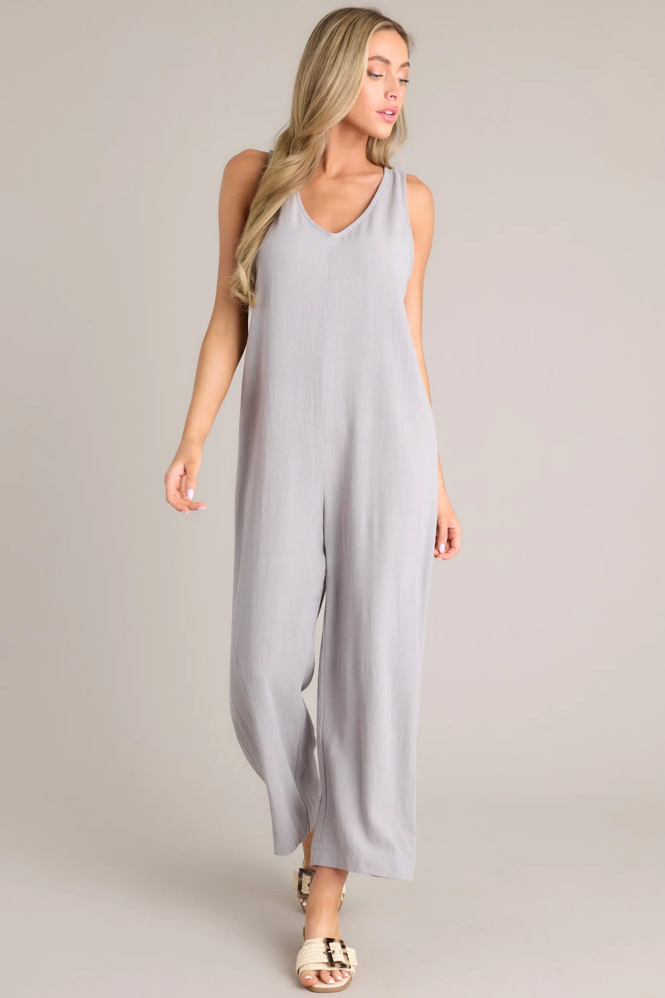 Whirlwinds of Change Grey Jumpsuit