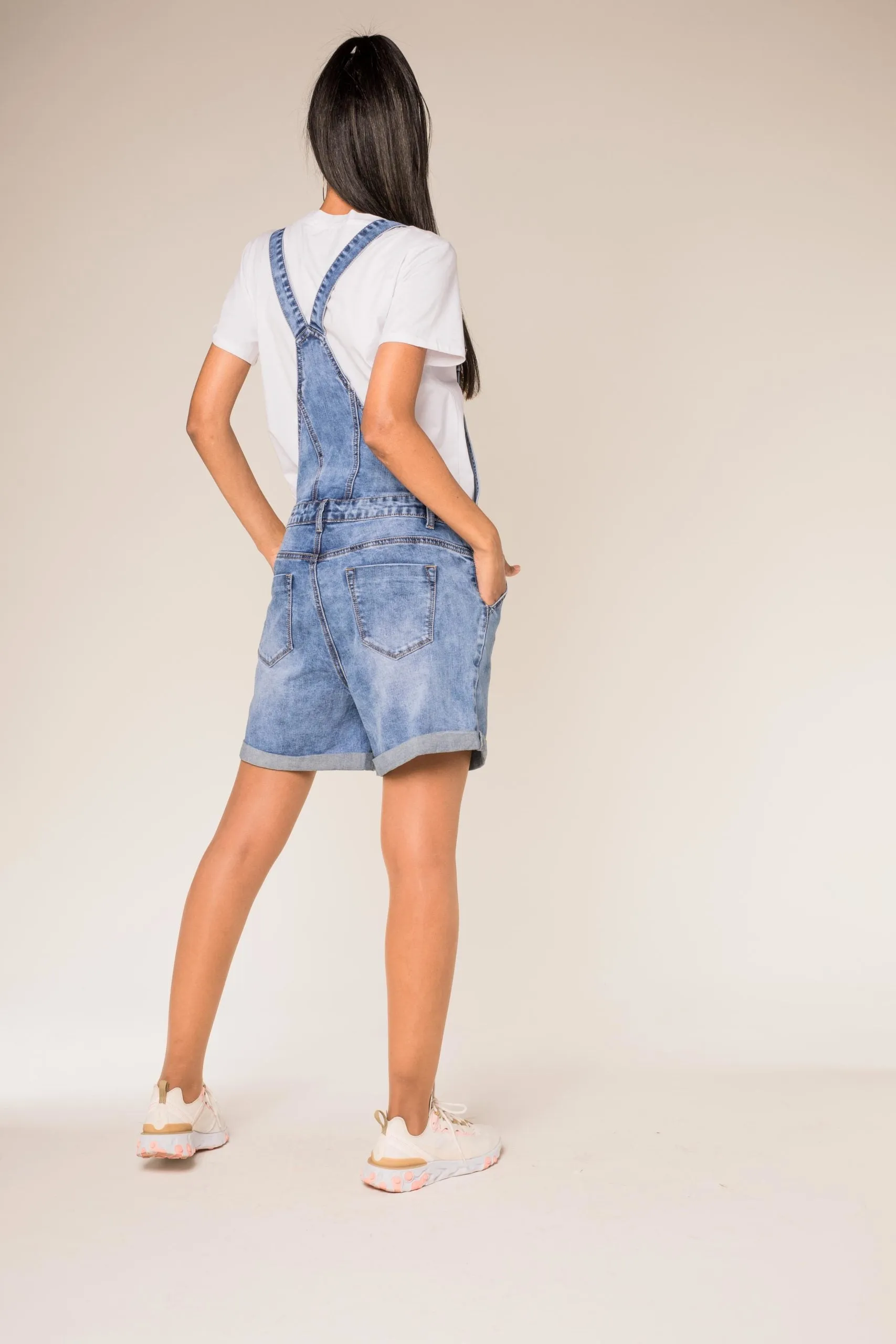 Wholesale Blue Short Boyfriend Jumpsuit