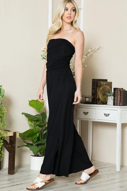 Wide Leg Jumpsuit wit Pockets-2 Colors