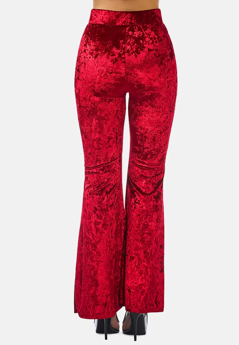 Wiggle Your Way Velvet Flared Pant