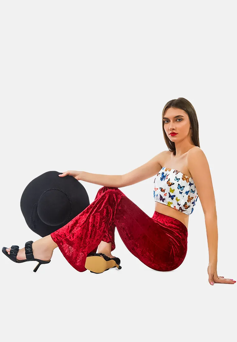 Wiggle Your Way Velvet Flared Pant