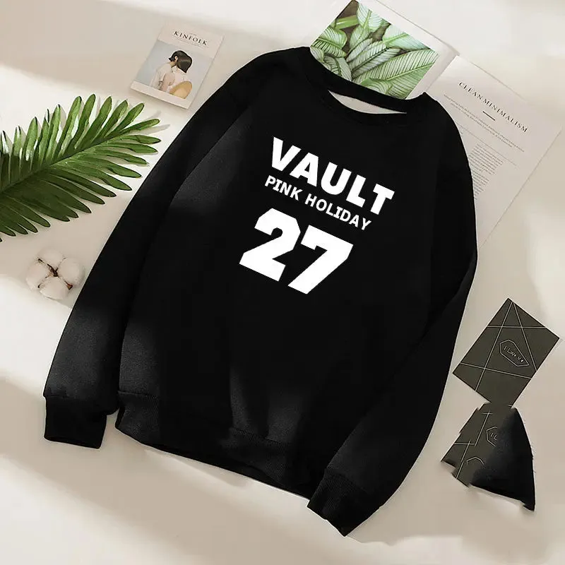 winter clothing for students Long sleeve Plush T-shirt for female students in winter