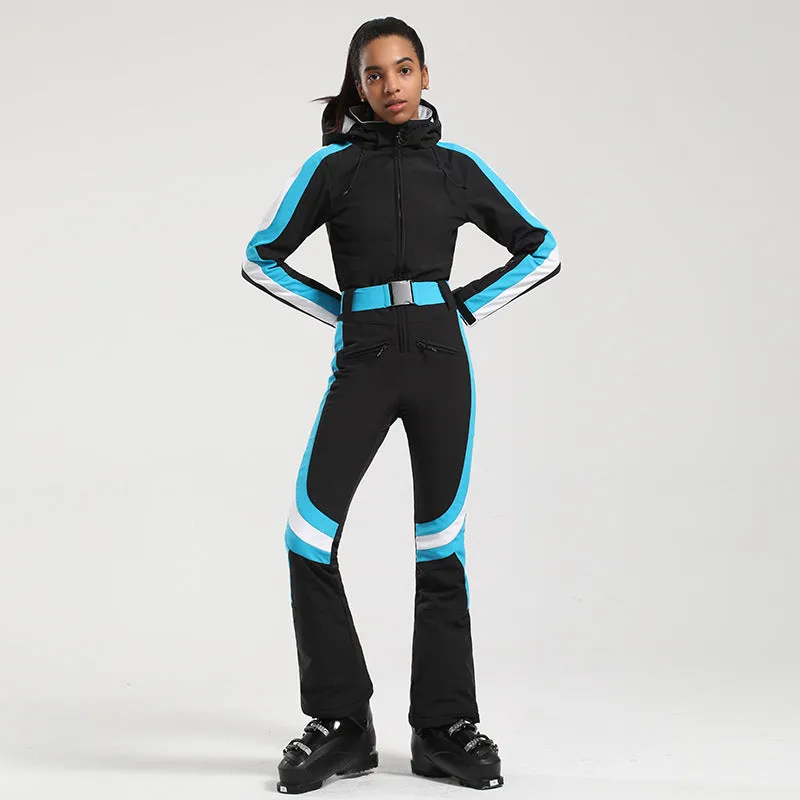 Winter Warm Belted Ski & Snowboard Jumpsuit