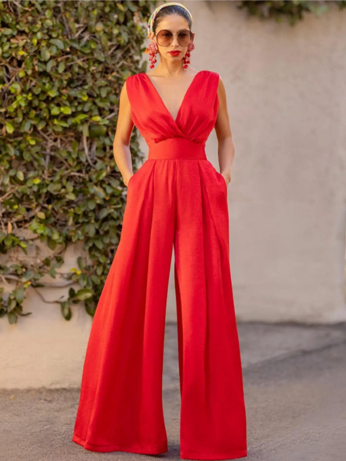 Women  Elegant Solid Jumpsuit