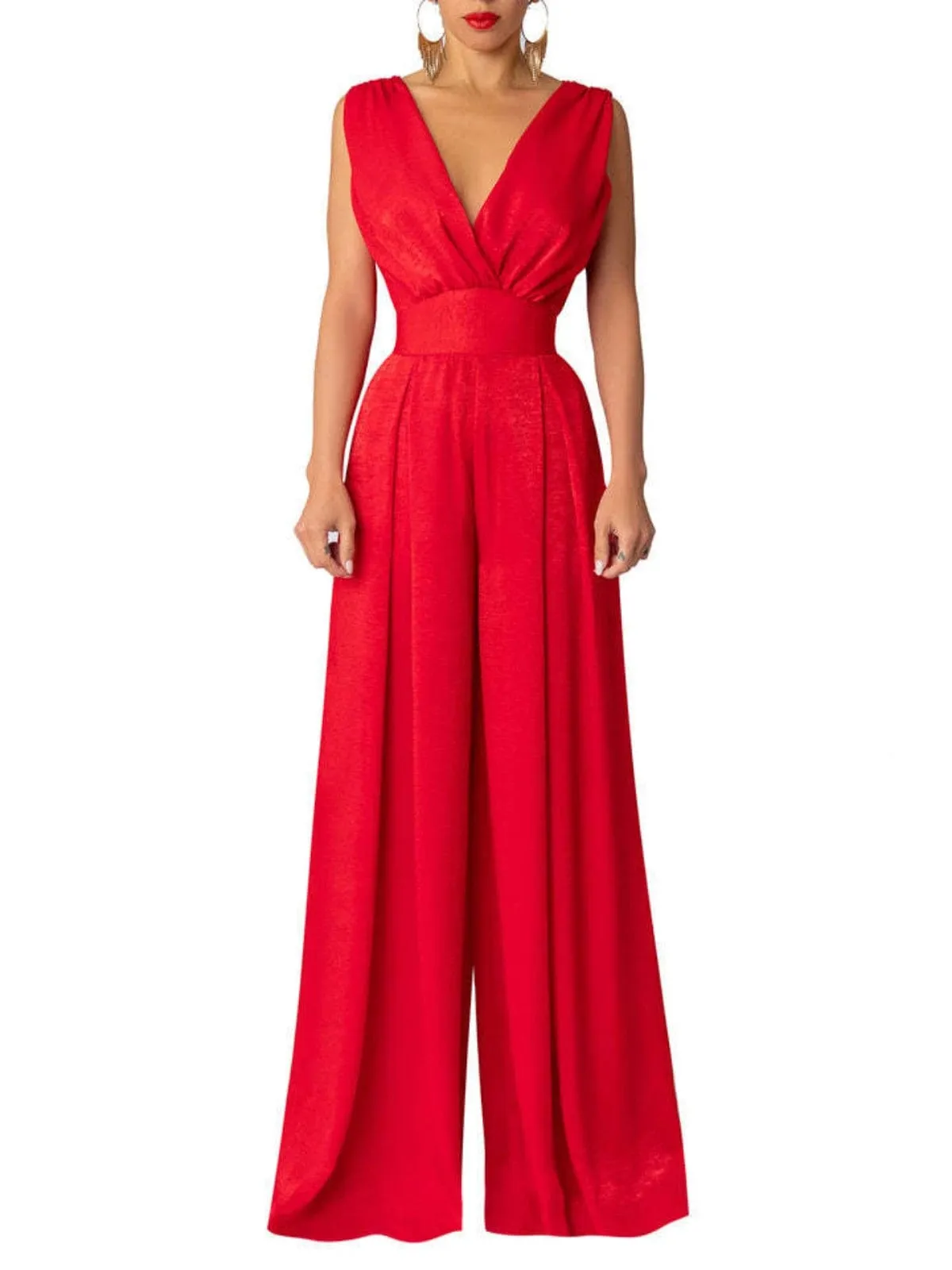 Women  Elegant Solid Jumpsuit