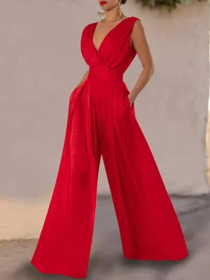 Women  Elegant Solid Jumpsuit