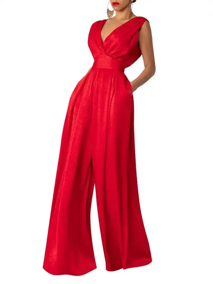 Women  Elegant Solid Jumpsuit