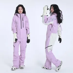 Women One Pieces Ski Suits Waterproof Ski Jumpsuit