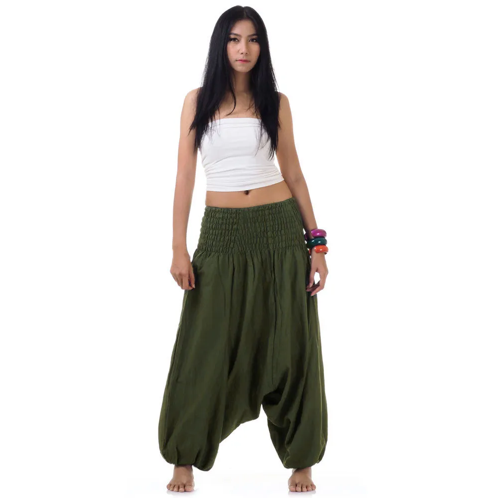 Women's 2-in-1 Jumpsuit Harem Pants Forest Green Oasis