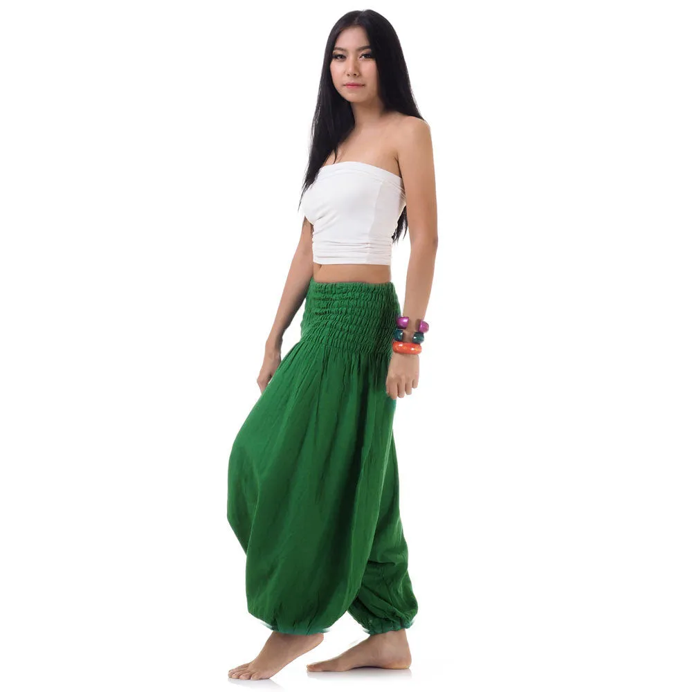 Women's 2-in-1 Jumpsuit Harem Pants Forest Green Oasis