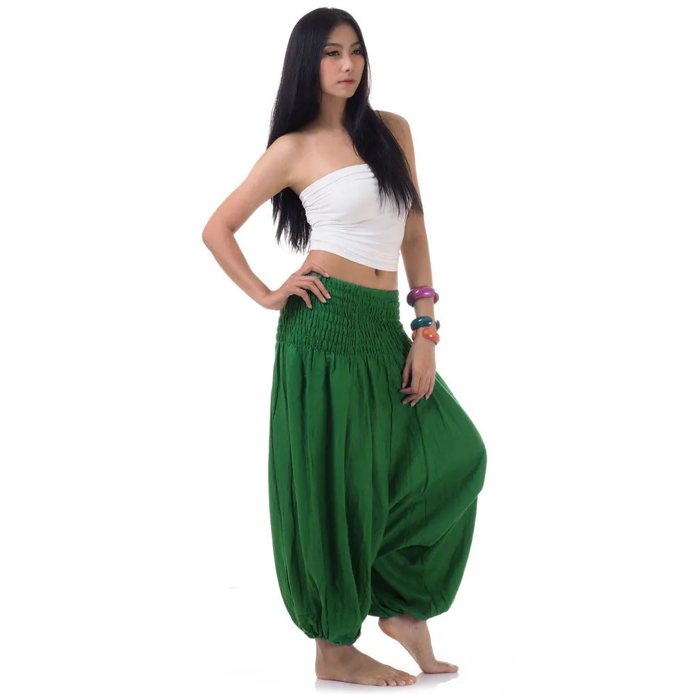 Women's 2-in-1 Jumpsuit Harem Pants Forest Green Oasis