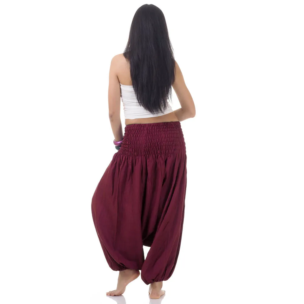 Women's 2-in-1 Jumpsuit Harem Pants Mystic Maroon