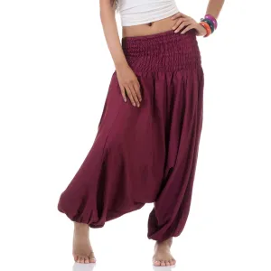 Women's 2-in-1 Jumpsuit Harem Pants Mystic Maroon