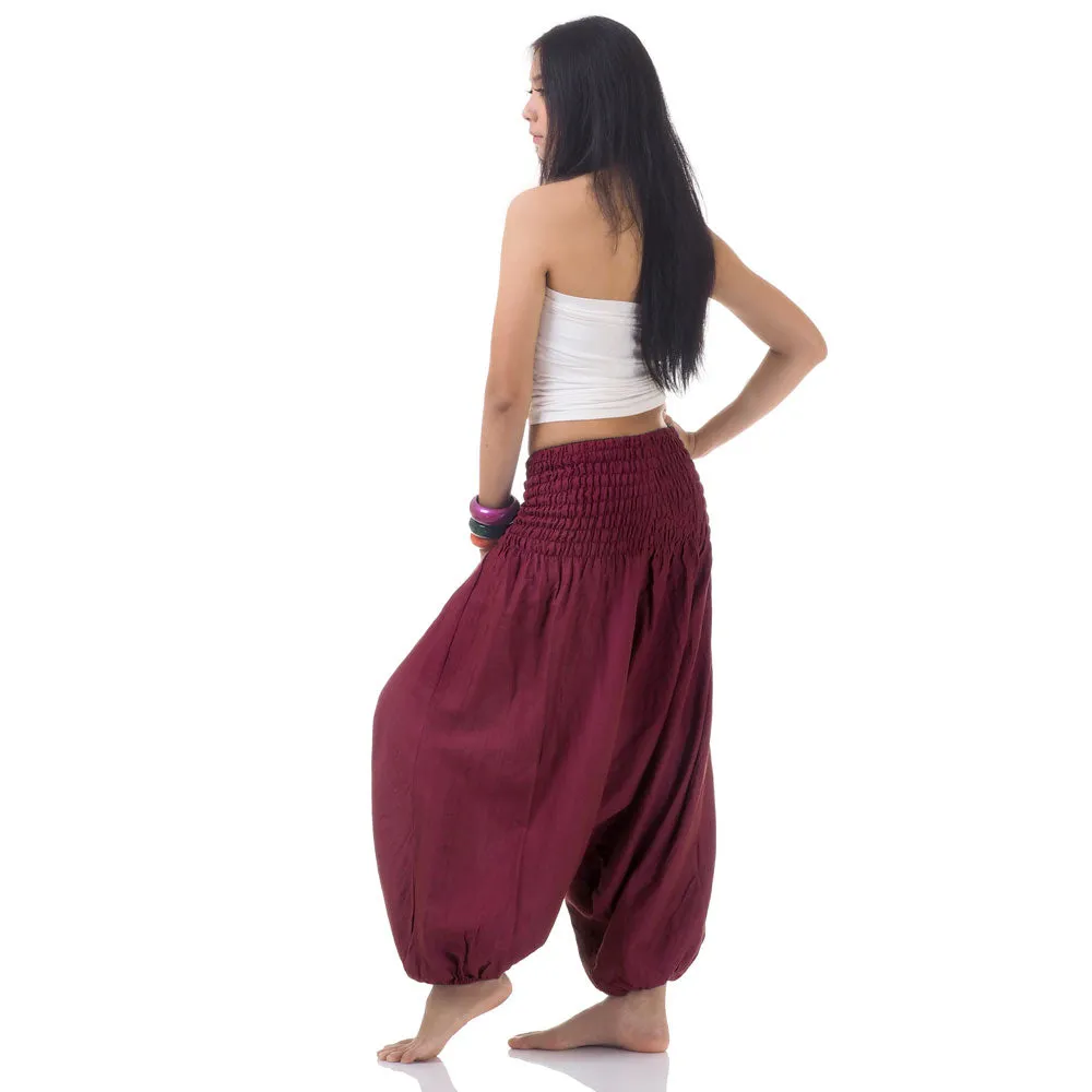 Women's 2-in-1 Jumpsuit Harem Pants Mystic Maroon