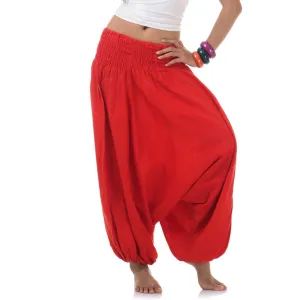 Women's 2-in-1 Jumpsuit Harem Pants Sunset Red