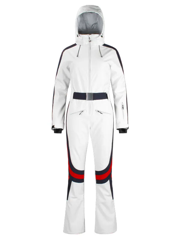 Women's Gsou Snow Retro Stripe Flare Ski Suit