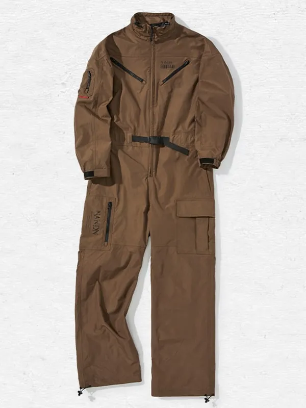 Women's Nandn Mountain Cargo Baggy Snowsuit One Piece Snow Jumpsuit