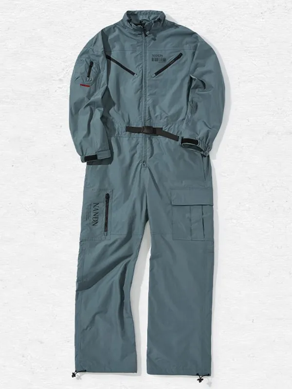 Women's Nandn Mountain Cargo Baggy Snowsuit One Piece Snow Jumpsuit