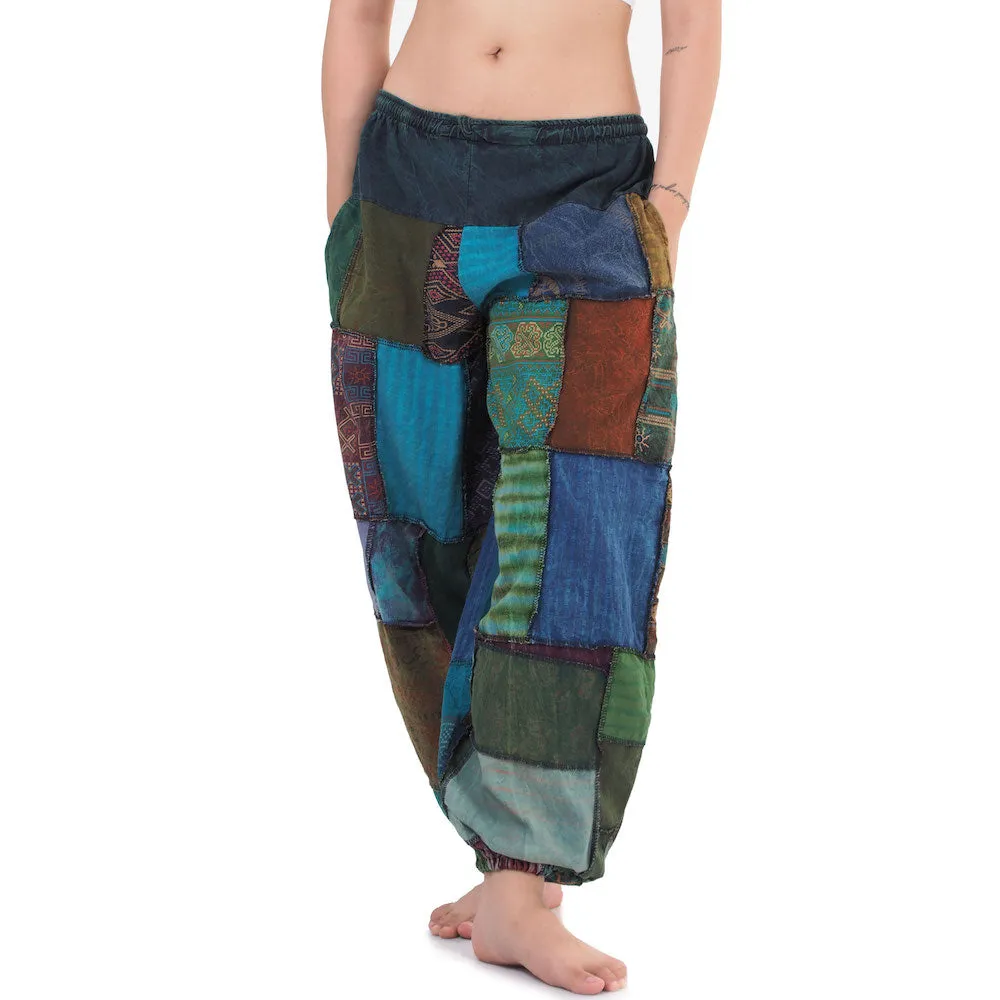 Women's Patchwork Harem Pants Om Forest Spirit