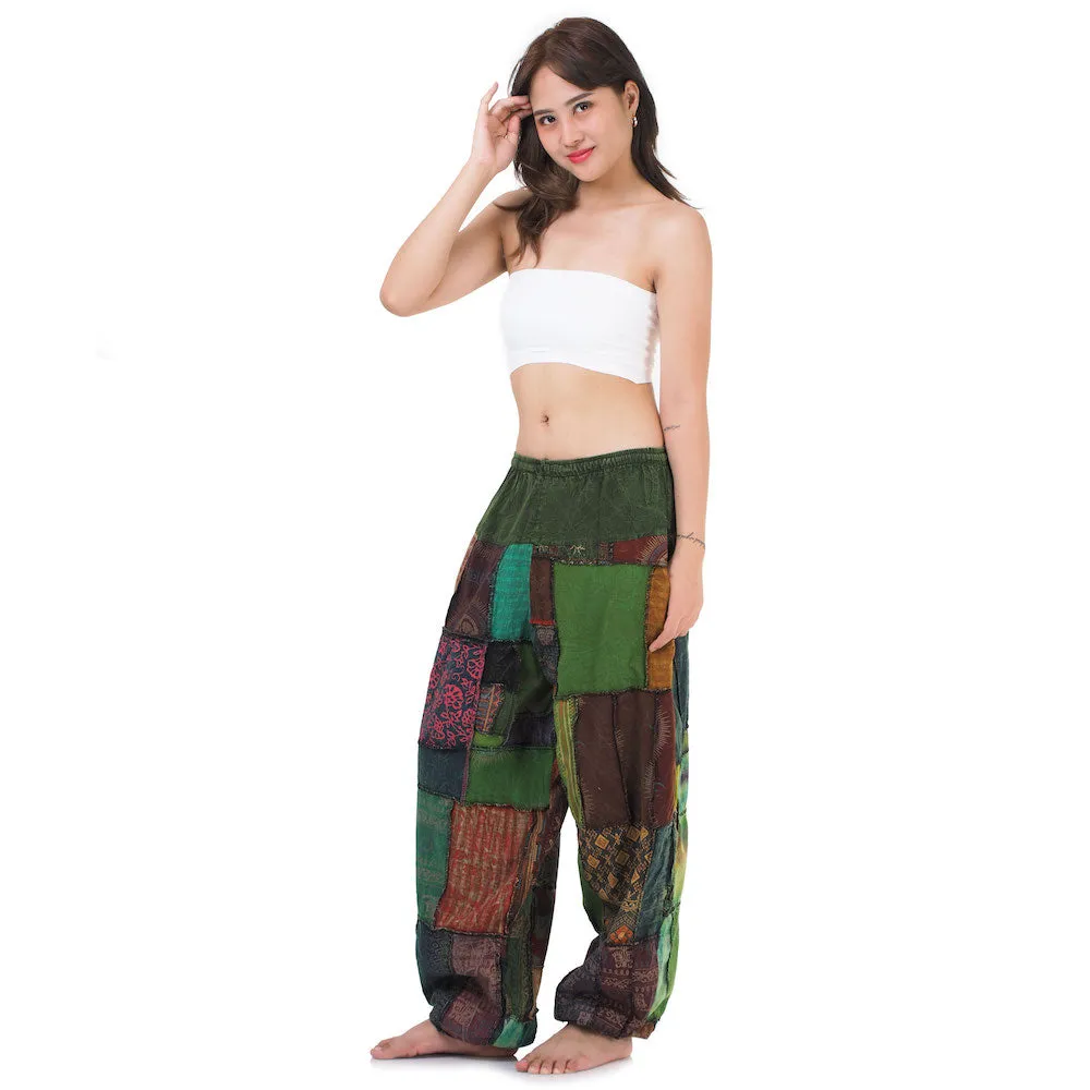 Women's Patchwork Harem Pants Om Forest Spirit