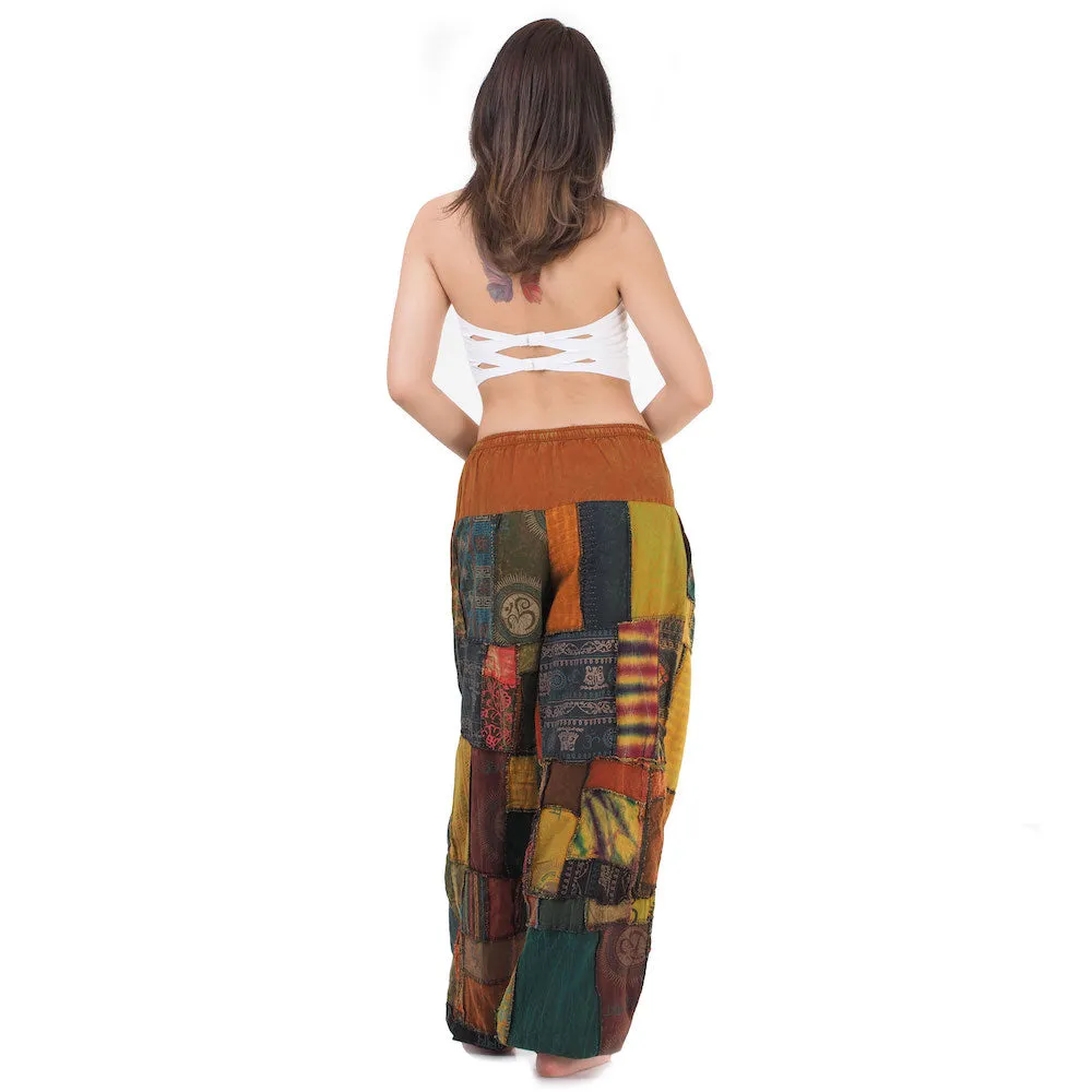 Women's Patchwork Harem Pants Om Forest Spirit