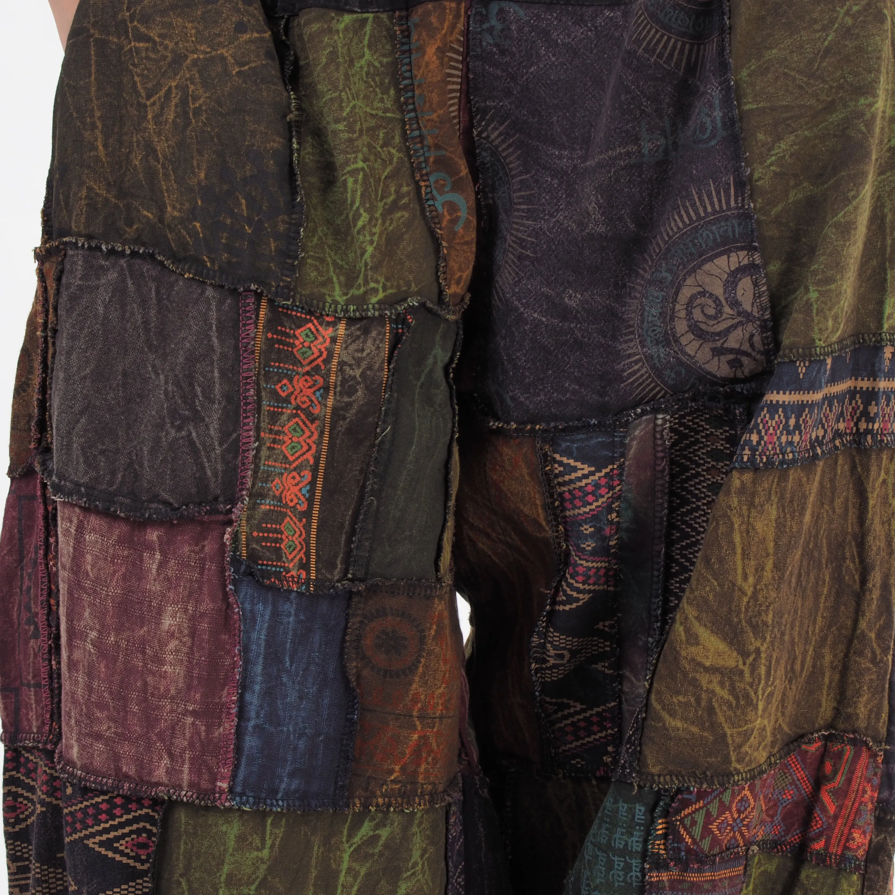 Women's Patchwork Harem Pants Om Forest Spirit