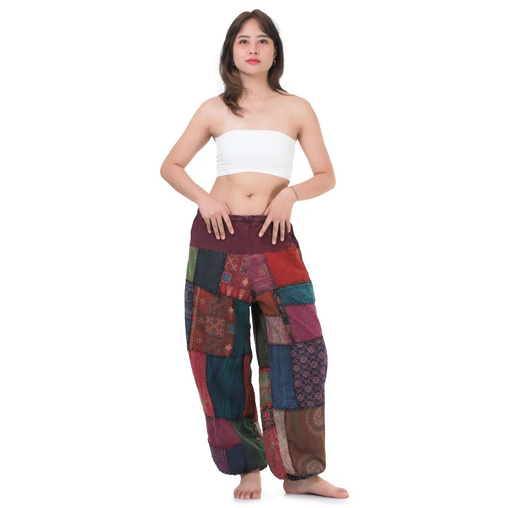 Women's Patchwork Harem Pants Om Forest Spirit