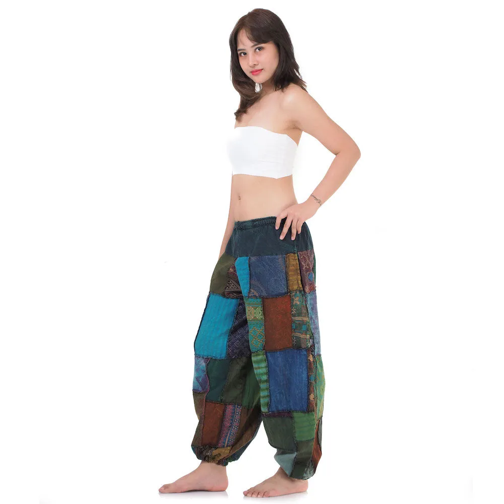 Women's Patchwork Harem Pants Om Forest Spirit