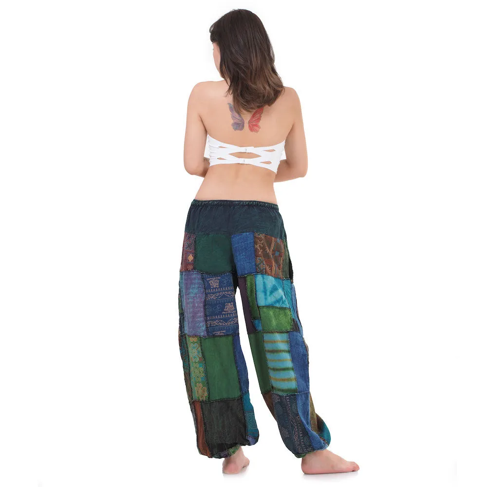 Women's Patchwork Harem Pants Om Forest Spirit