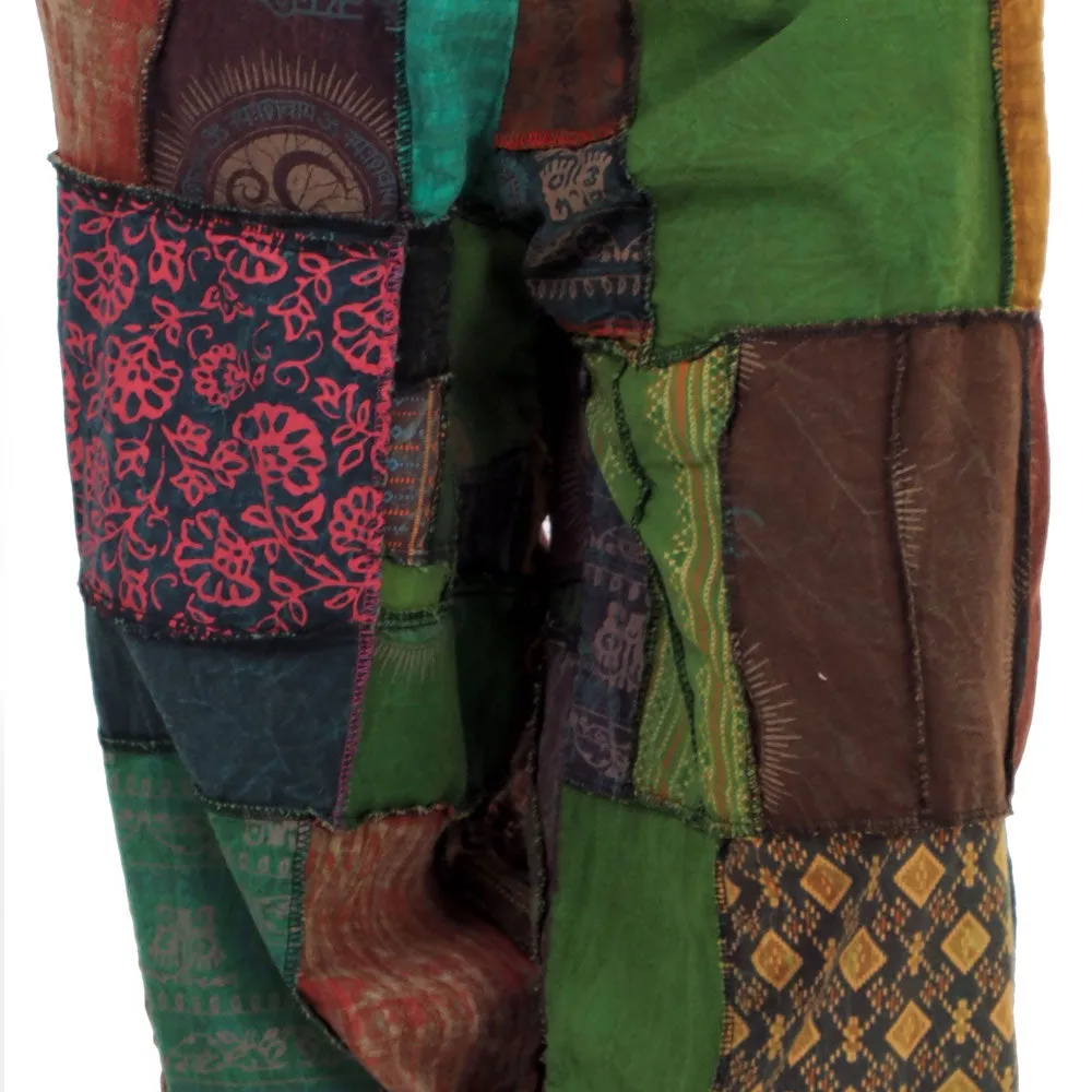 Women's Patchwork Harem Pants Om Forest Spirit