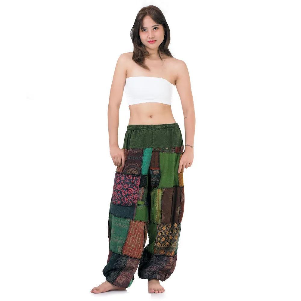 Women's Patchwork Harem Pants Om Forest Spirit