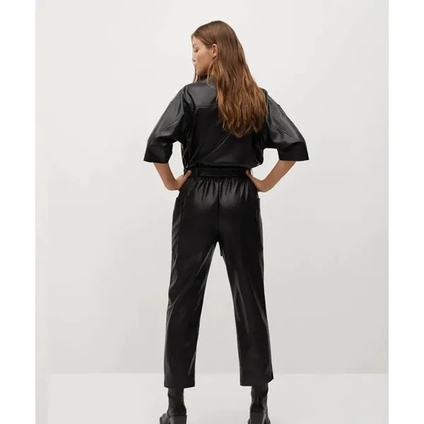 Women's Real Leather Jumpsuit