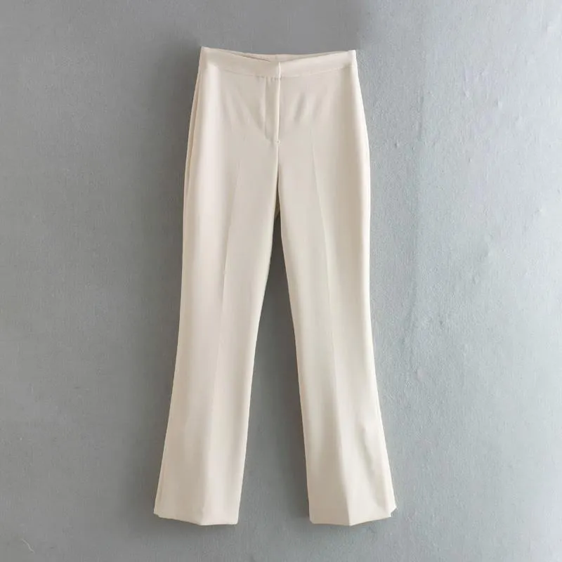 Women's tube top high waist trousers suit pants