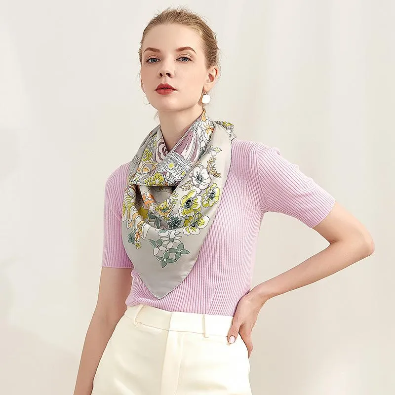 Wonderland Silk Twill Scarf 90