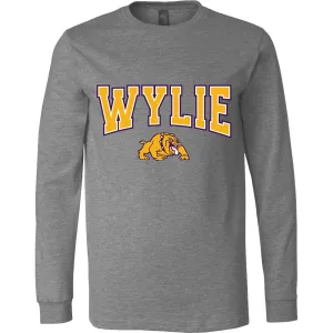 Wylie Bulldogs - Arched Mascot Long Sleeve T-Shirt